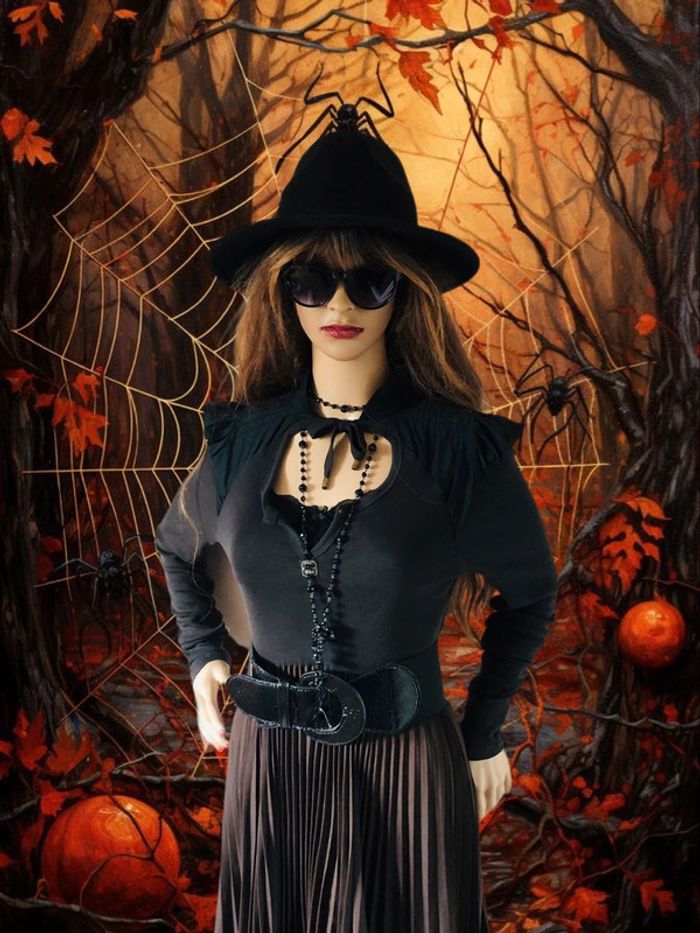 🖤🍁Robe d’automne whimsigoth witchy dark romantic style Cop Copine dress🍁🤎 - photo numéro 3