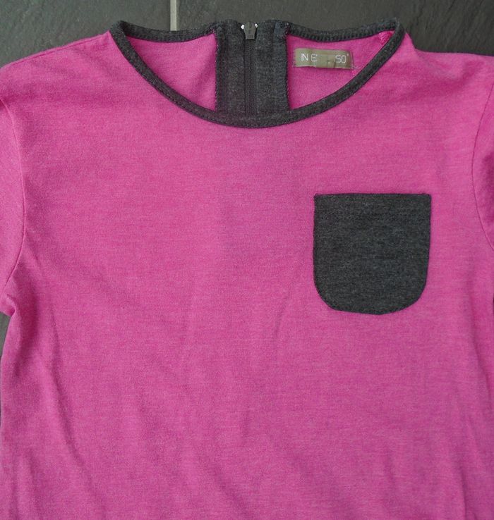 Joli tee-shirt rose et noir fille 6 ans (113-119 cm) - photo numéro 2