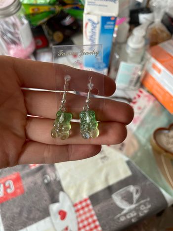 Boucles d’oreilles oursons verts