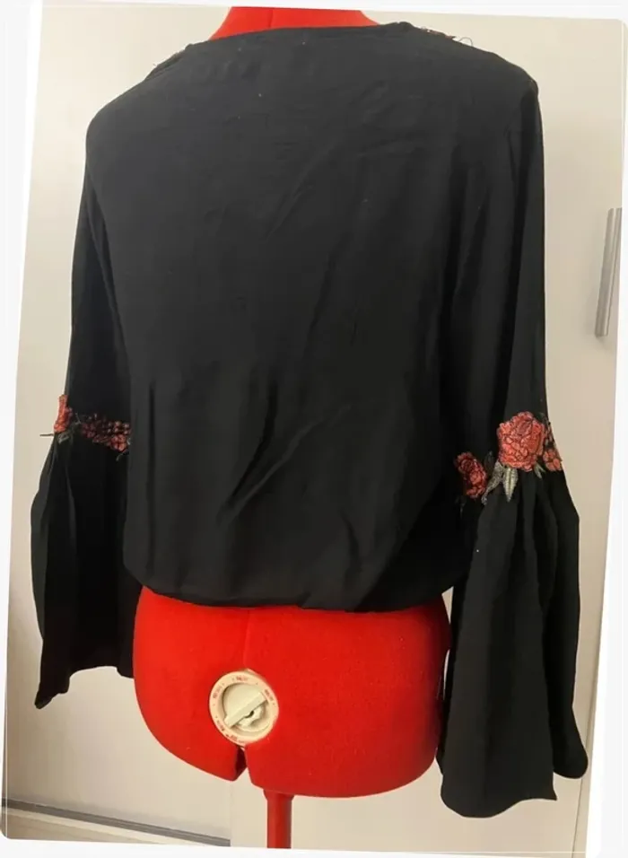 Blouse noire roses Only Fashion - photo numéro 4