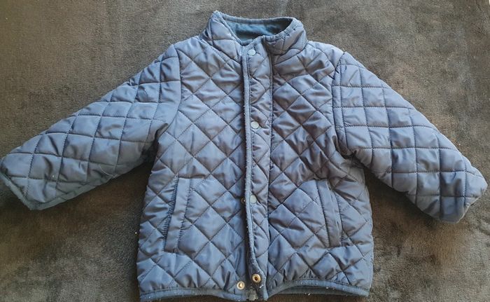 Manteau matelassé bleu marine