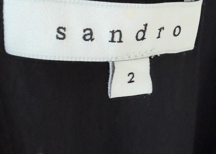 Robe dos décolleté noire taille 2 - Sandro - très bon état - photo numéro 4
