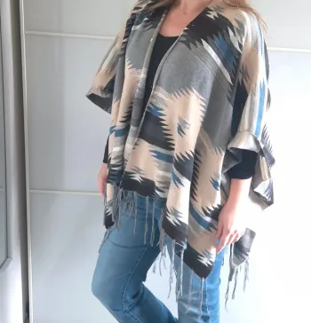 Poncho peace'n love taille unique