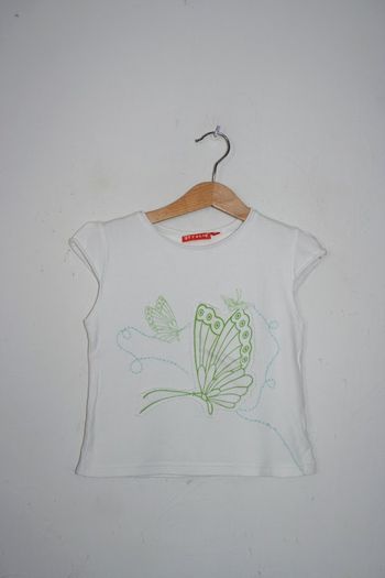 Tee shirt blanc papillon