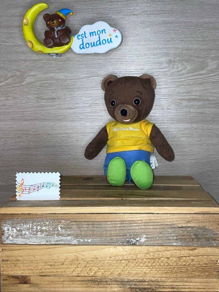 POP08 doudou petit ours 🐻 brun