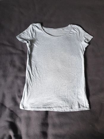 Tee-shirt femme bleu chiné taille XS