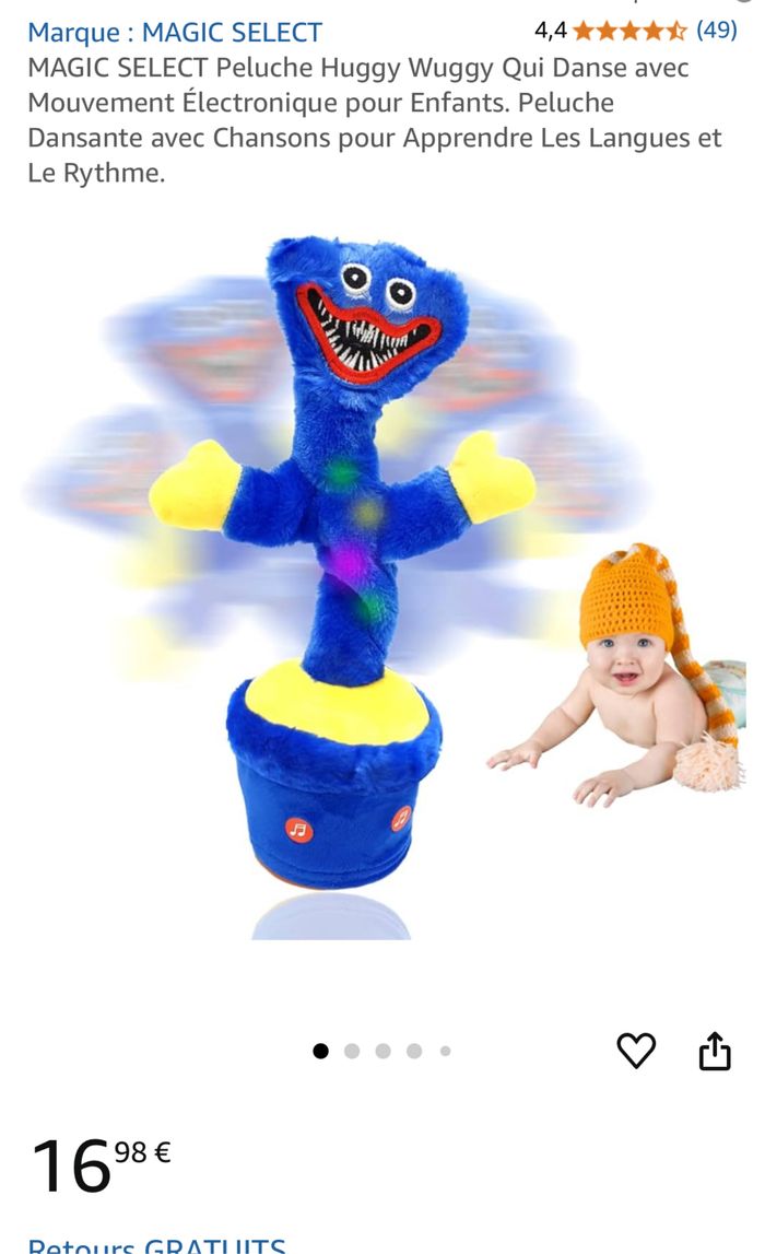 Peluche Huggy wuggy - photo numéro 2