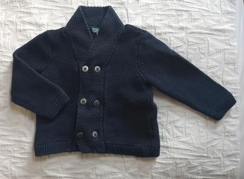 Obaibi veste gilet marine épais 18 mois