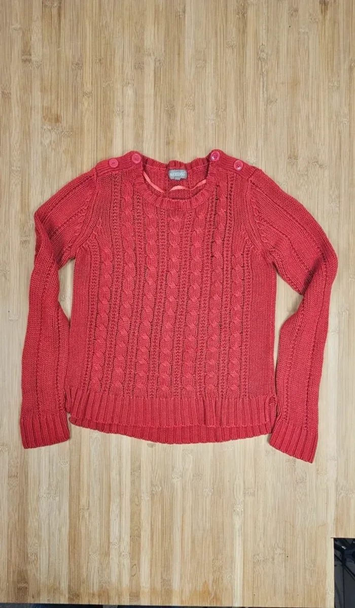 Pull rouge pas trop épais In extenso T:M  38/40 - photo numéro 3