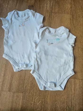 2 bodies manches courtes 56cm