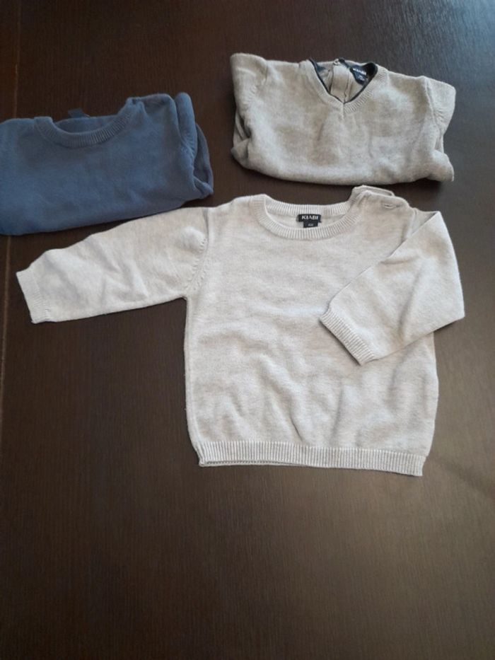 Lots de 3 pulls taille 6 mois