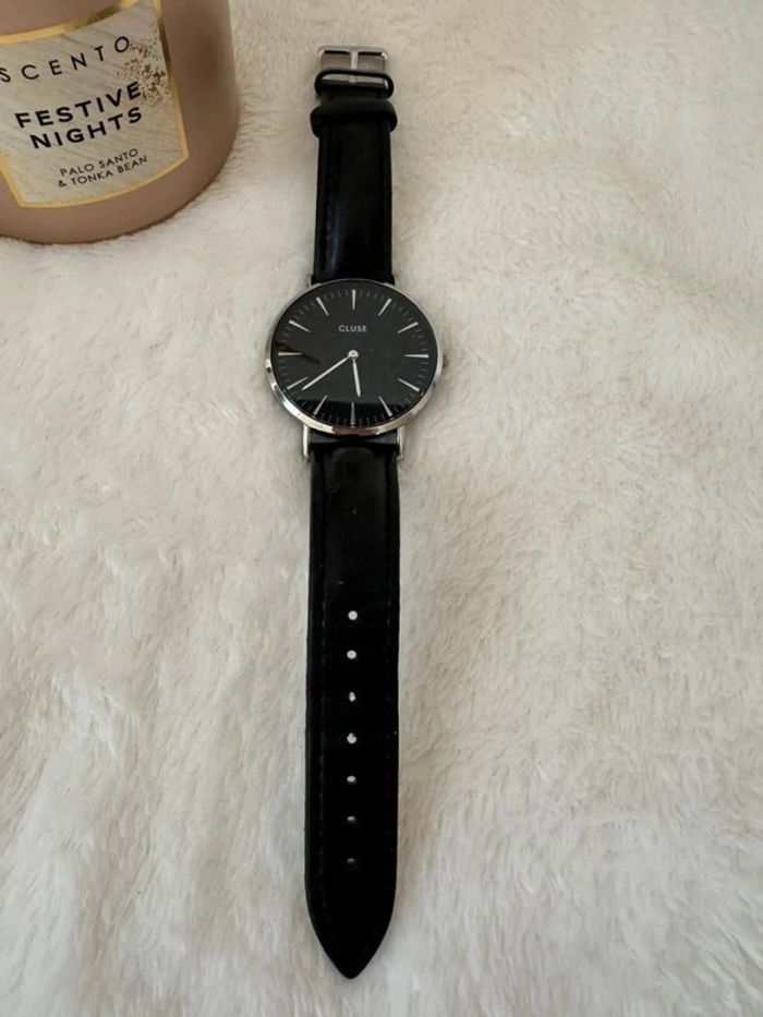 Montre Cluse en cuir noir pour femme - photo numéro 6