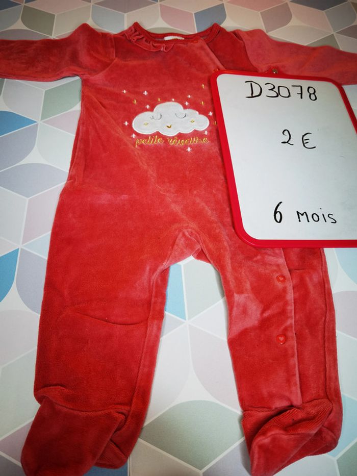 D3078 - pyjama fille 6 mois - photo numéro 3