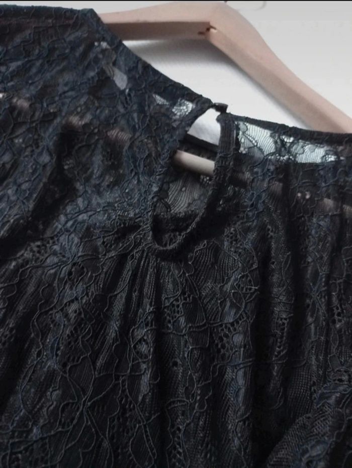 Chemise bohème dentelle noire 38/40 - photo numéro 6