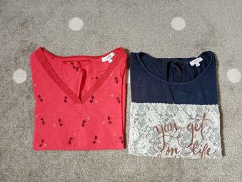 Phildar. 2 t shirts manches courtes