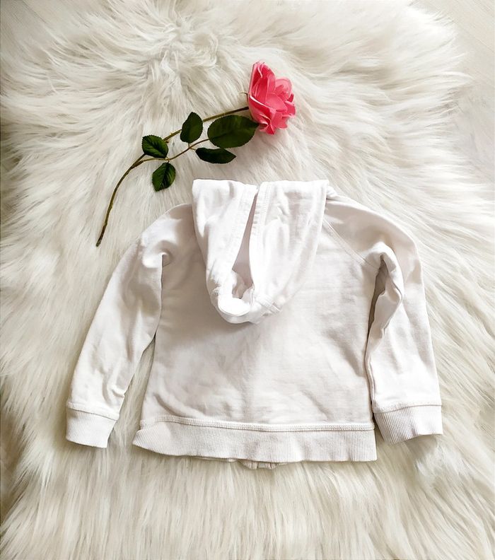 Sweat Zip à capuche Orchestra 3 ans en coton blanc - photo numéro 3
