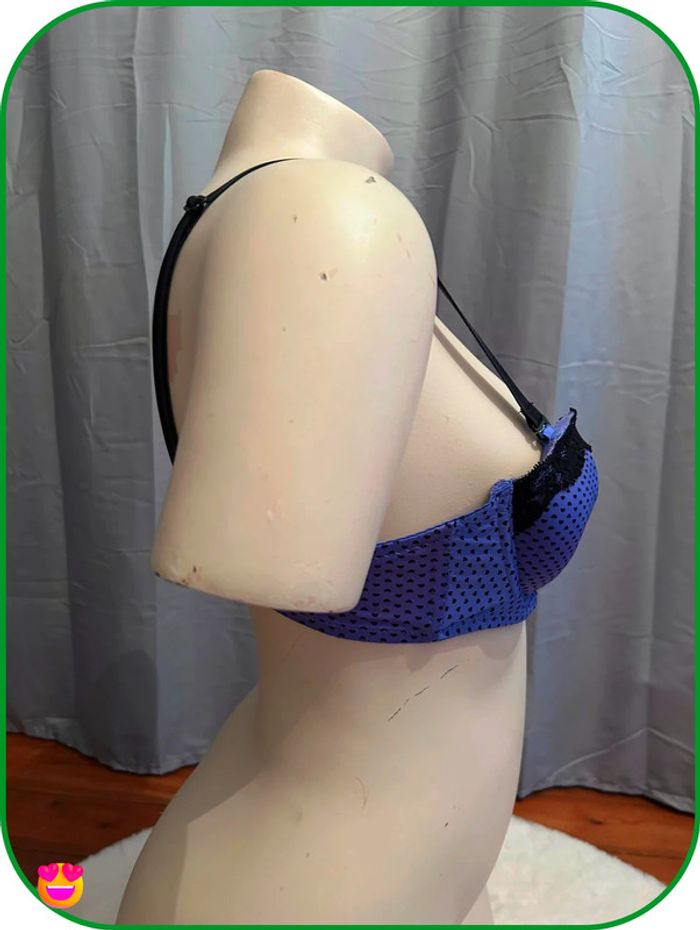 🌷soutien gorge violet à pois noir 🌷 - photo numéro 2