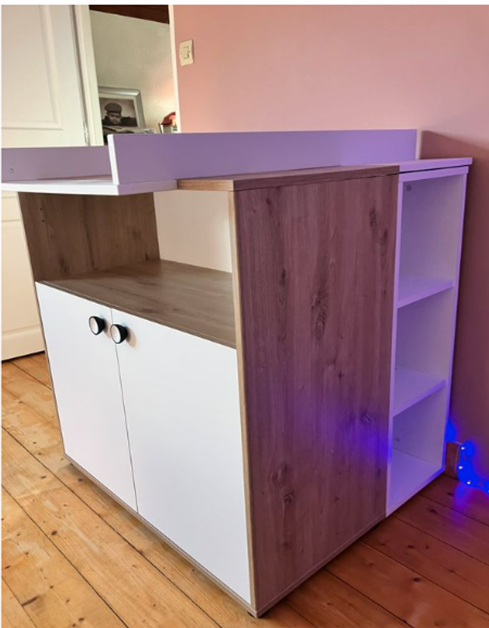 Lit + meuble à langer bébé