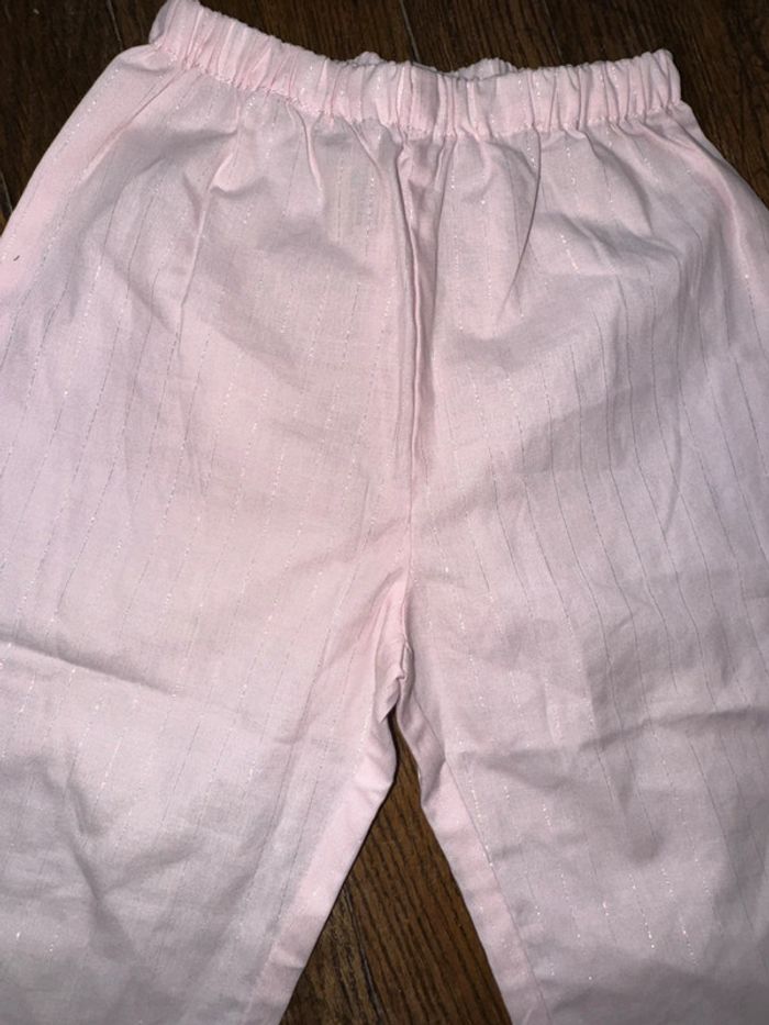 Pantalon léger à fines rayures argentés  Maloup 18 mois - photo numéro 2