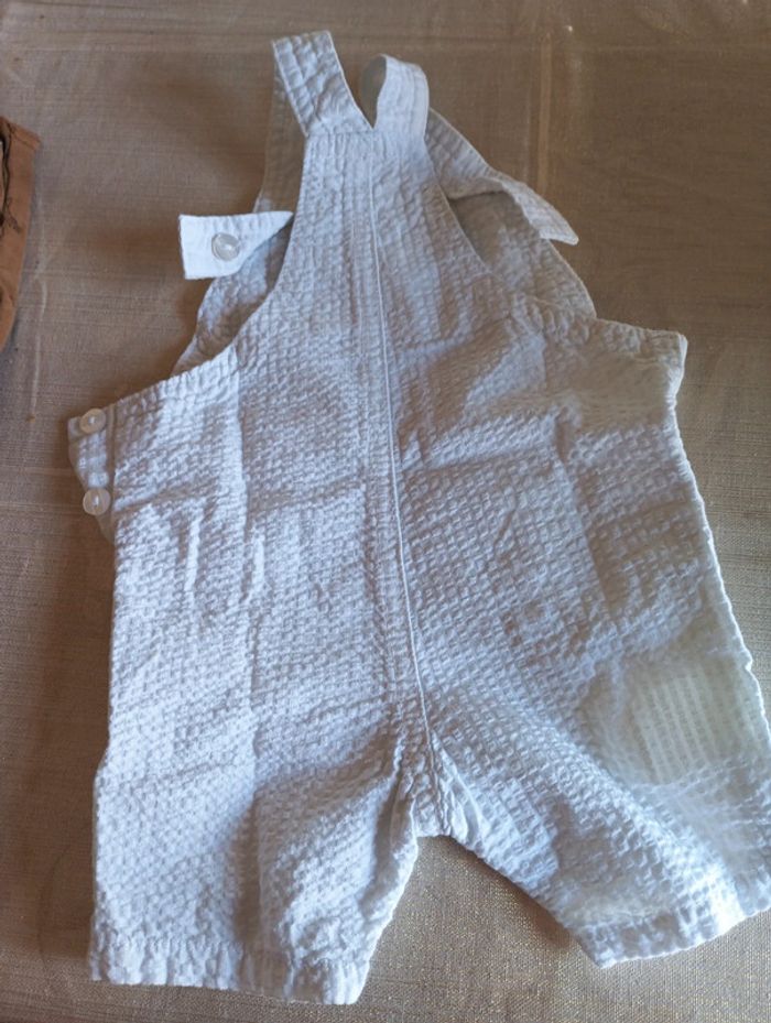 Petite salopette blanche été marque Z grain de blé - photo numéro 3