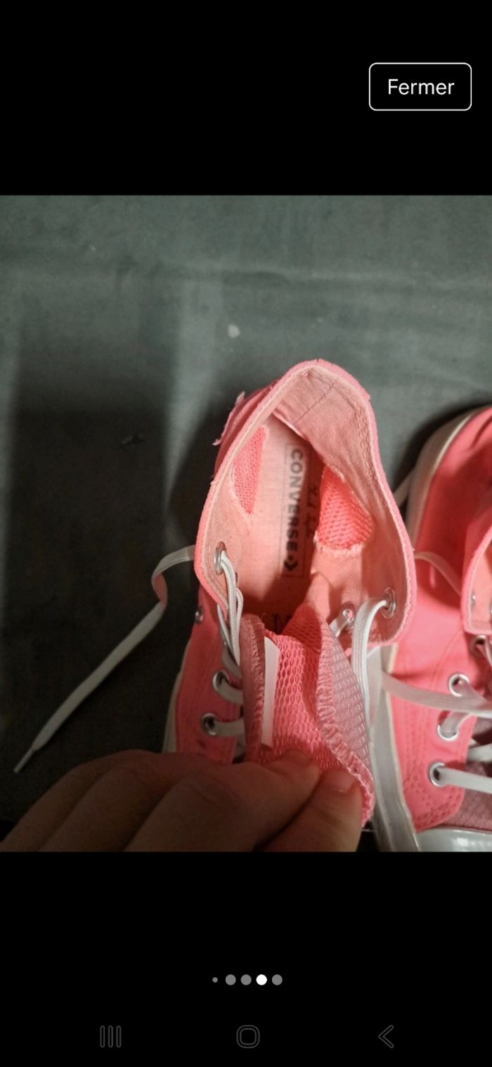 Converse rose taille 37,5 - photo numéro 6