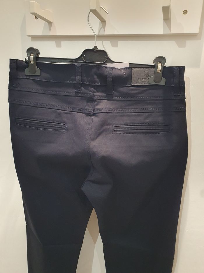 Pantalon Chino stretch bleu marine Taille 42 - photo numéro 4