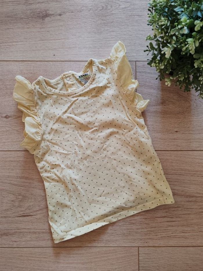 Débardeur jaune pâle Kiabi 18 mois Neuf 🌸