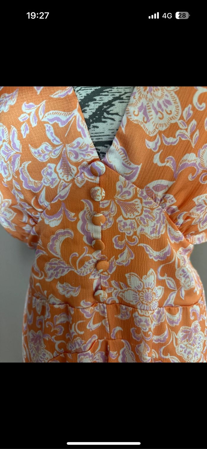 Robe longue chic soyeuse fleuri - photo numéro 2