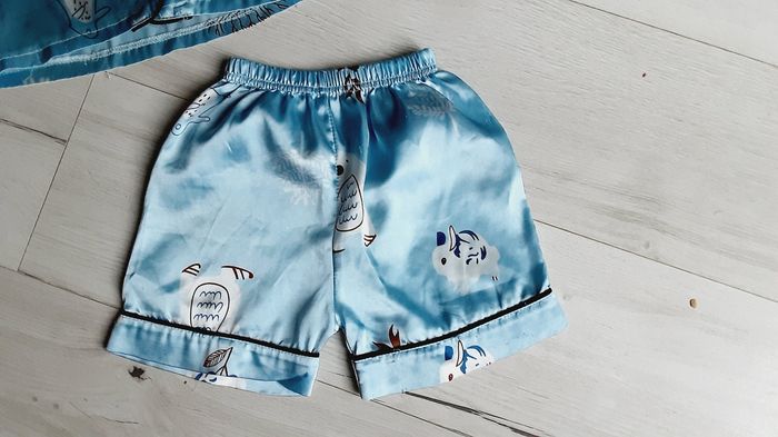 Vêtement fille pyjama short bleu 3 ans - photo numéro 4