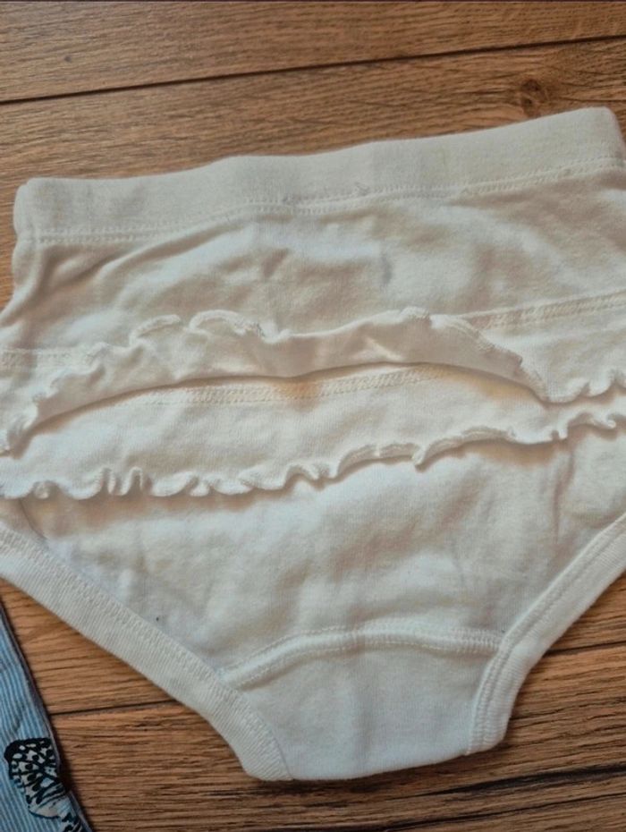 Robe bleu papillons 🦋 et culotte cache couche - photo numéro 9