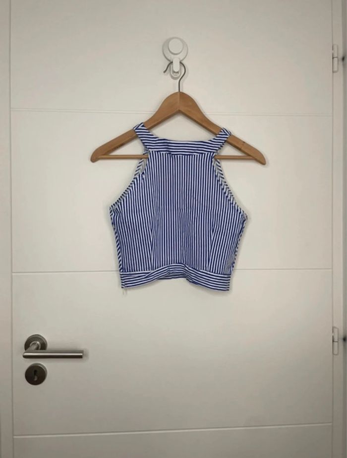 Débardeurs bleu et blanc - photo numéro 2