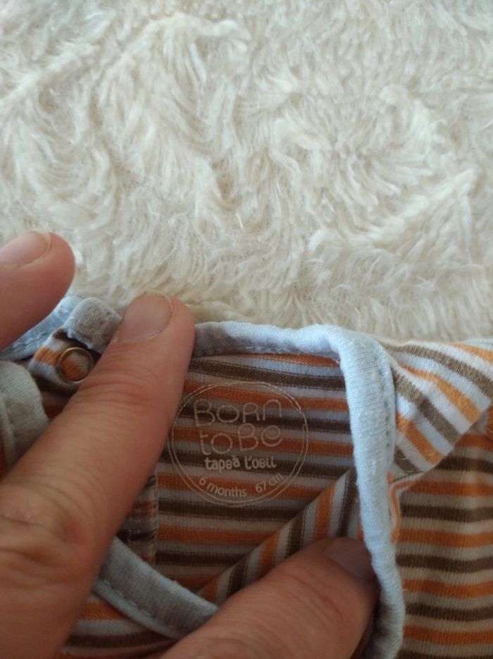 Tee shirt chemise manches longues Garçon 6 mois Étoile plein les yeux born to be Tao 100% coton - photo numéro 7