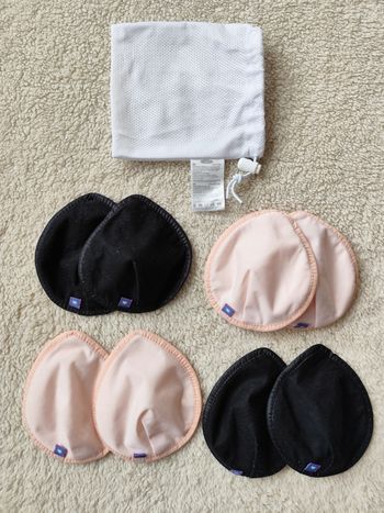 Lot 4 paires coussinets allaitement lavables Lansinoh 