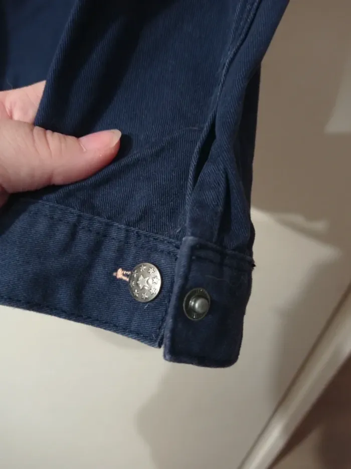 Veste en Jeans couleur bleu marine pour petite fille - photo numéro 3