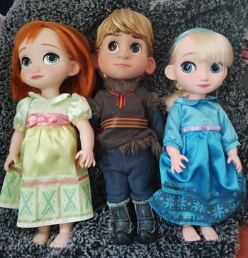 Lot 3 poupées Disney animator frozen