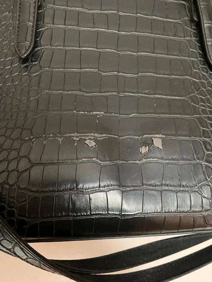 Sac à main croco noir - photo numéro 5