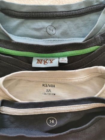 Lot 4 tee-shirts à défauts pour peinture, bricolage... 8 ans 