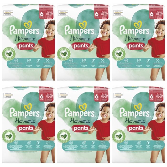Lot de 144 Couches Pampers Harmonie Pants 15+kg Taille 6 Neuf