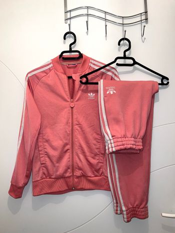 Ensemble survêtement + veste rose clair Adidas - 16 ans
