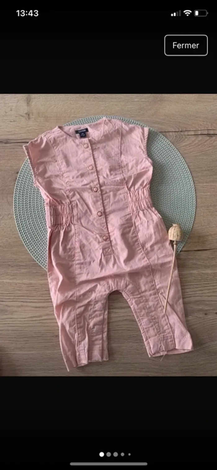 Magnifique combinaison pentalon rose - 6mois - kiabi