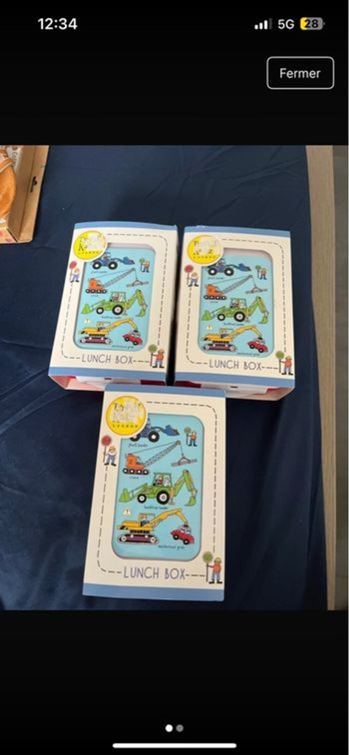 Lot boîte lunch - photo numéro 1