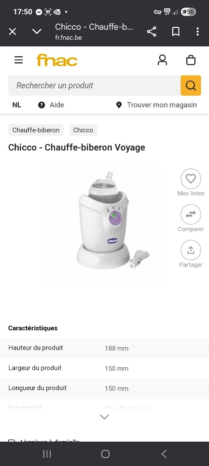 Chauffe biberon Chicco maison et voyage - photo numéro 3
