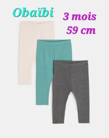 Lot 3 leggings NEUF