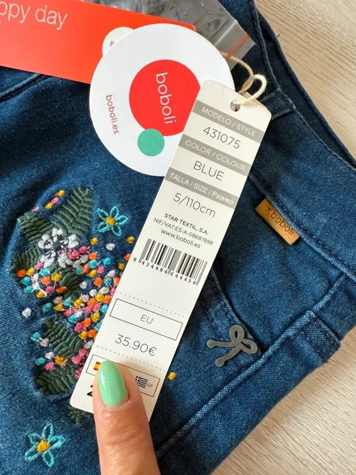 Magnifique jupe en jeans Boboli 5 ans neuve - photo numéro 5