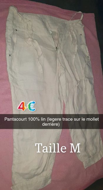 Pantacourt femme