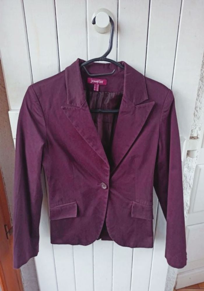Veste avec épaulettes prune Jennyfer vintage 36