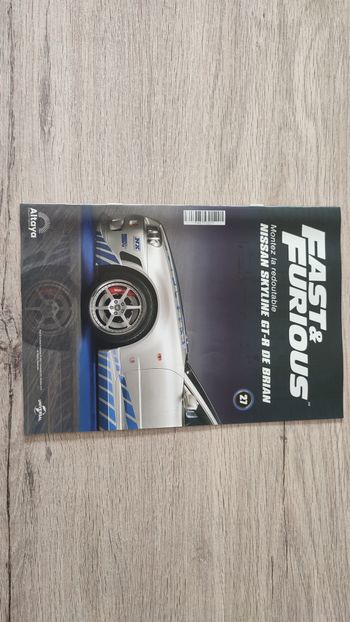 Fascicule numéro 27 n°27 seul sans pièce Nissan Skyline GT-R R34 Fast & Furious de Brian O'Conner 1/