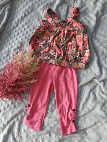 Ensemble haut coloré à bretelles et legging