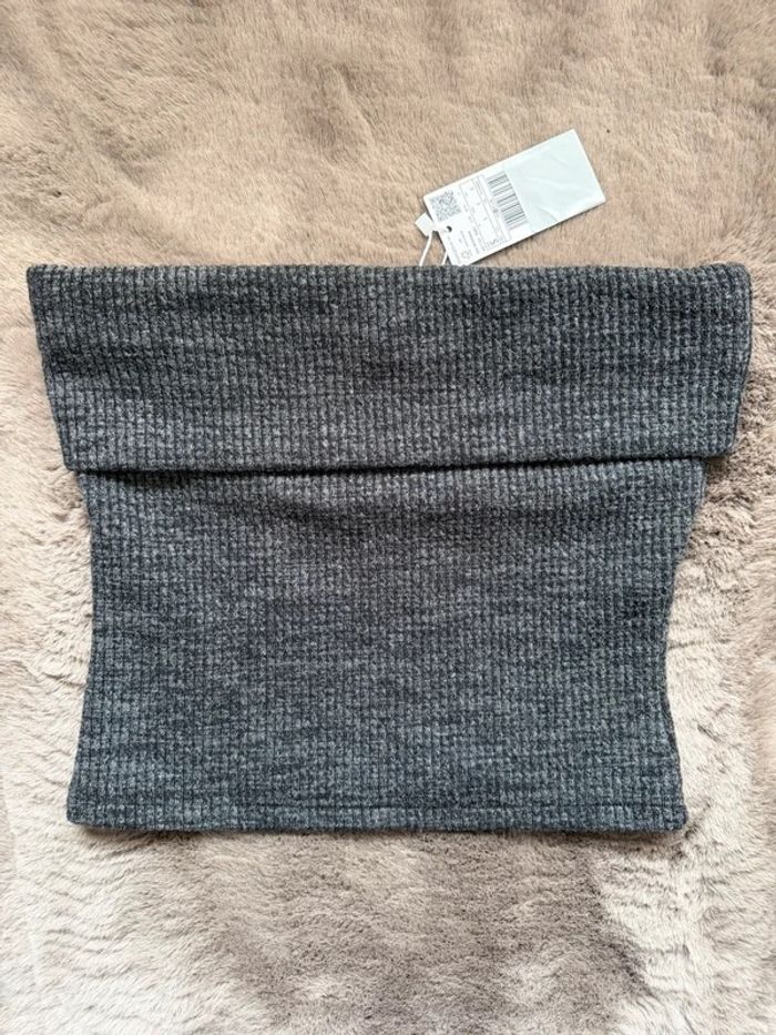 Top bandeau Mango gris – taille S – neuf avec étiquette - photo numéro 1