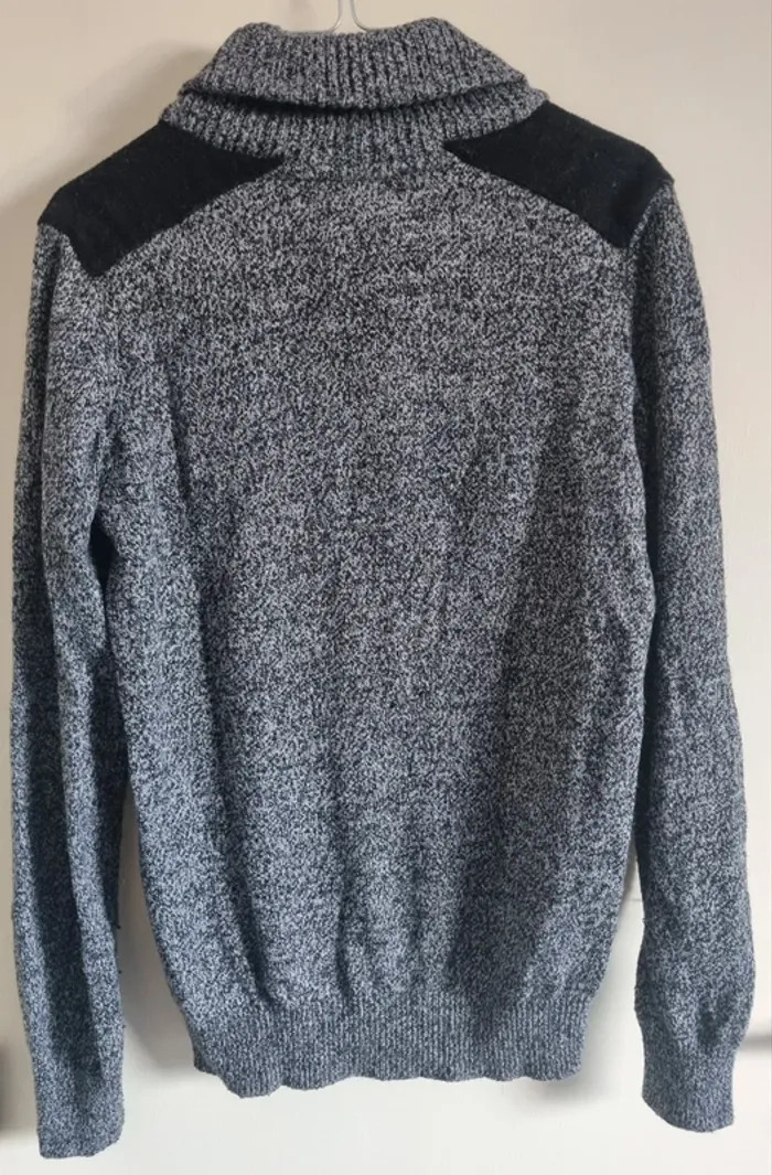 Pull ras de cou gris Celio Homme Taille XS - photo numéro 3